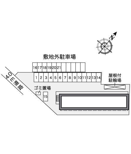 フローラ真岡(26304)の駐車配置図