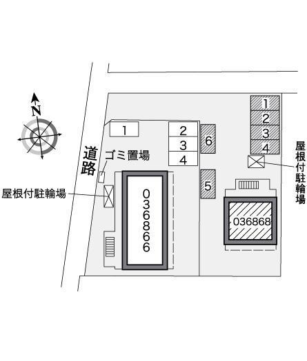 シティーＤ(36868)の駐車配置図