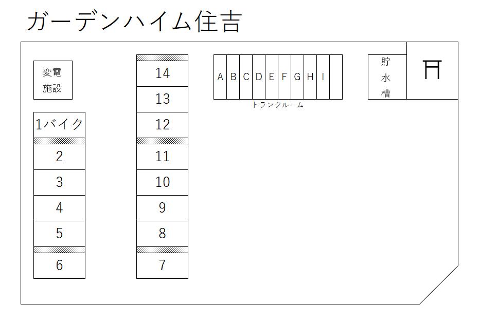 ガーデンハイム住吉の駐車配置図