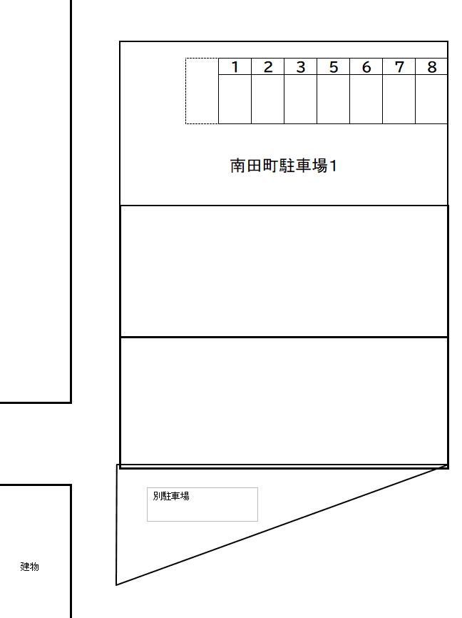 南田町駐車場１の駐車配置図