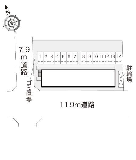 アベニュー新涯Ⅱ(20390)の駐車配置図