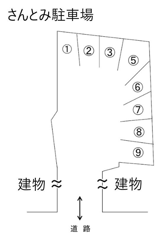 さんとみ駐車場の駐車配置図