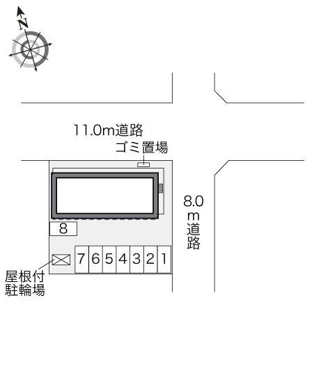 モナリエ(24074)の駐車配置図