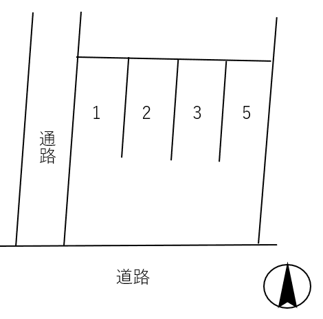 味酒公園北駐車場の駐車配置図