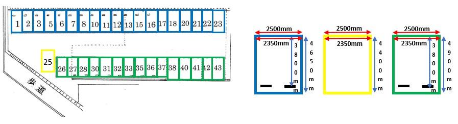 北町Ｋパーキングの駐車配置図