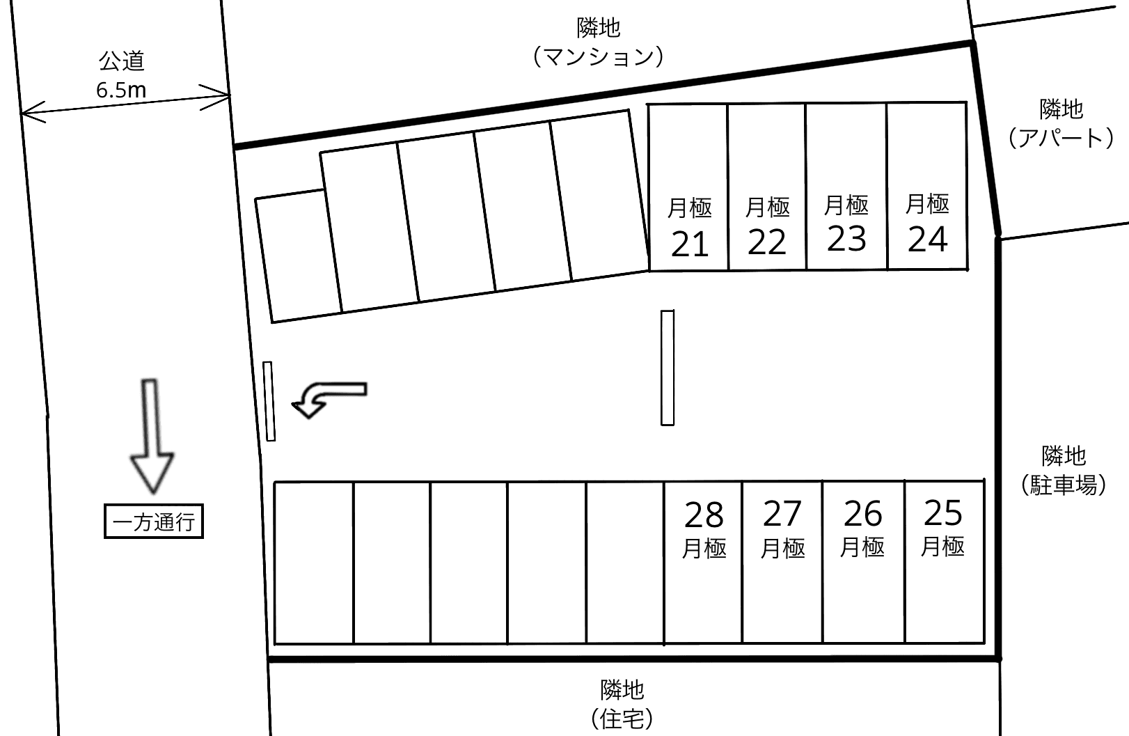 宝が丘の駐車配置図