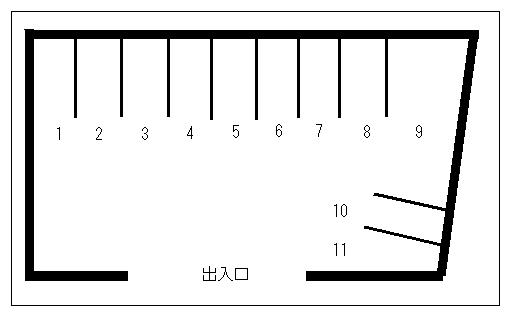 幸パーキングの駐車配置図