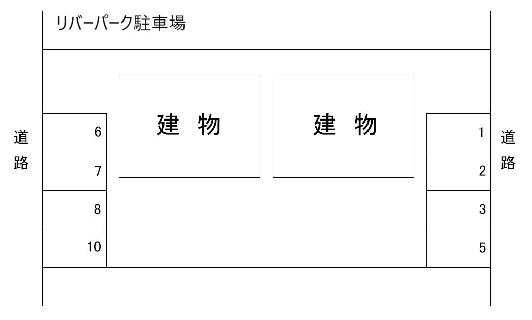リバーパーク駐車場の駐車配置図