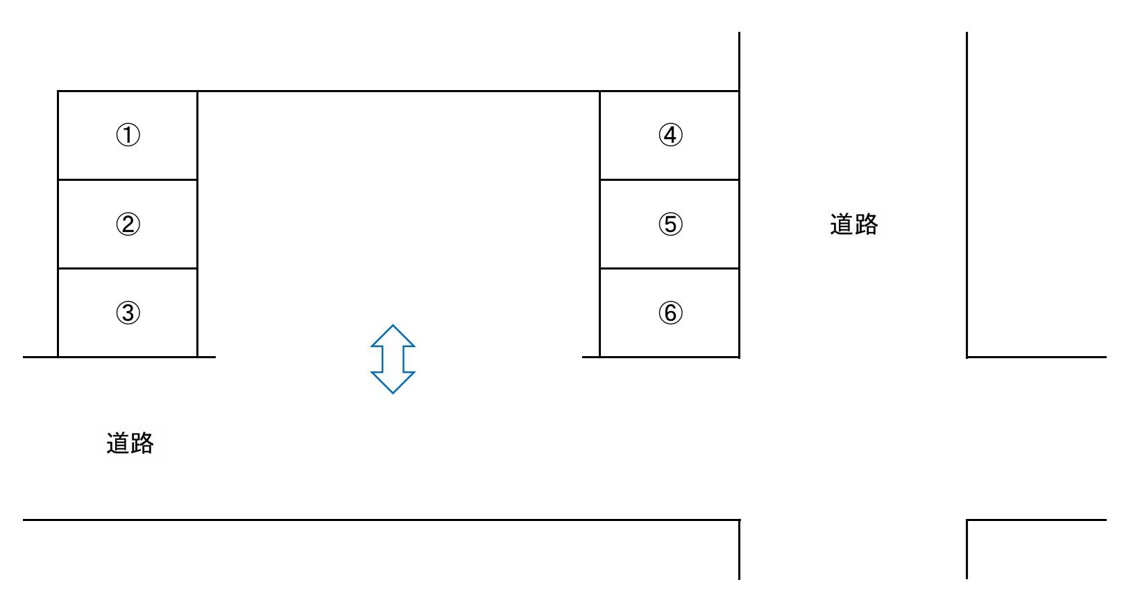 第２大谷駐車場の駐車配置図