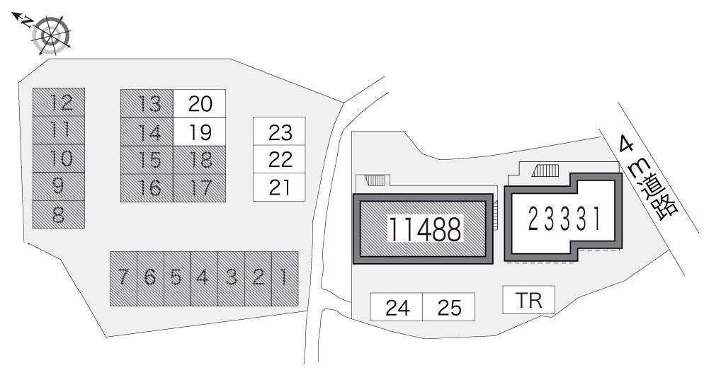 ＫＡＭＯＮ(11488)の駐車配置図
