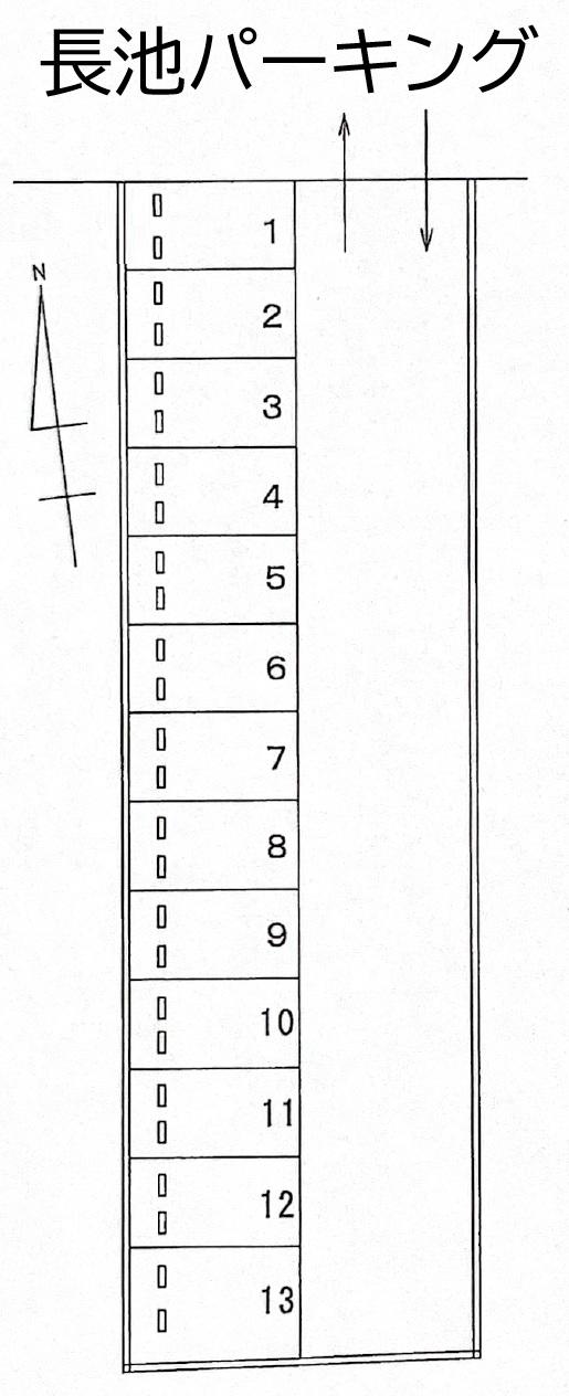 長池パーキングの駐車配置図