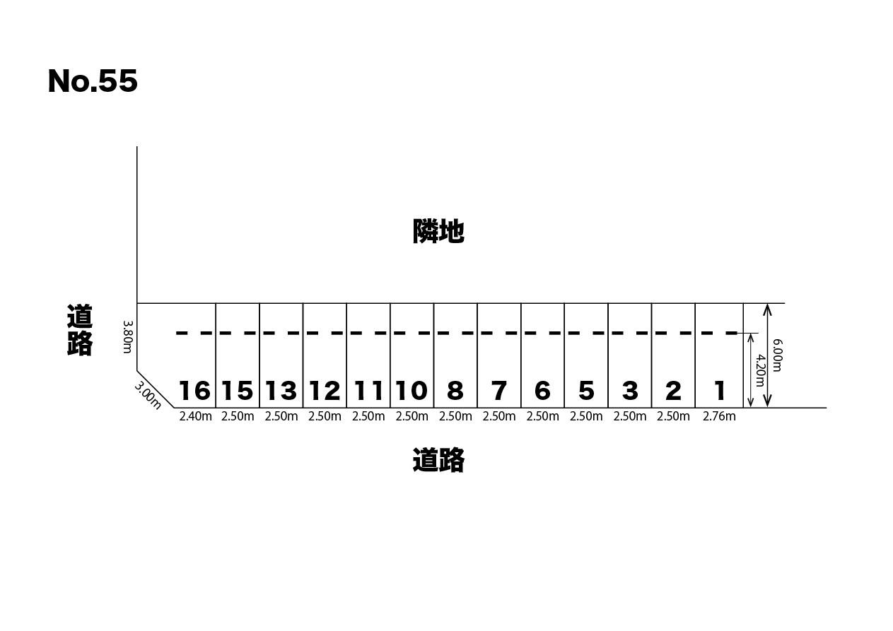 小宮駐車場（No.55）の駐車配置図