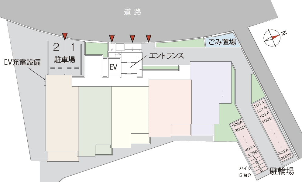 グランリーオの駐車配置図