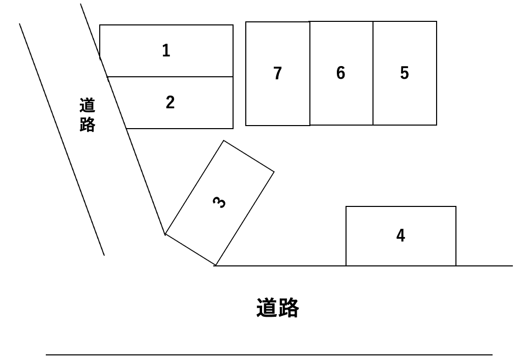 わんわん駐車場の駐車配置図