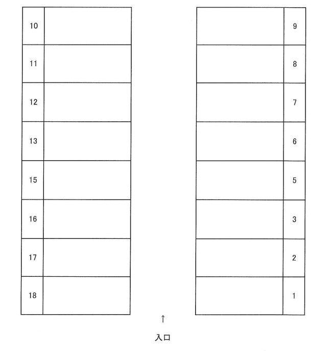 牧　豊後ドリームパーキングの駐車配置図