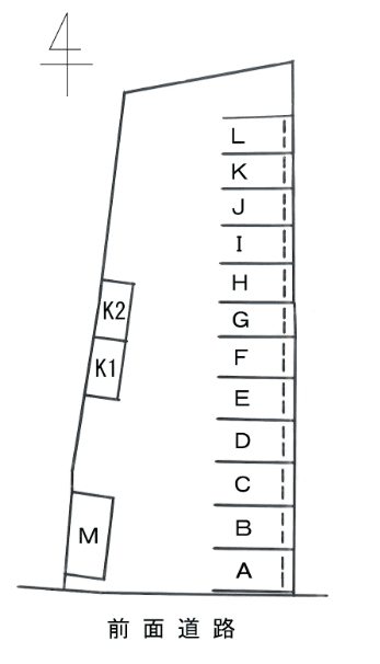 清水ＭＫパーキングの駐車配置図
