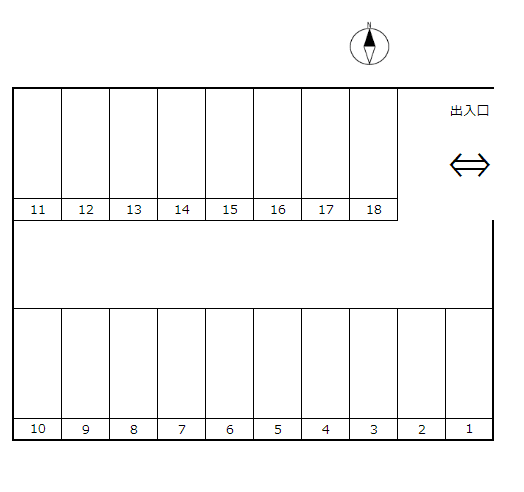 近見１丁目駐車場の駐車配置図