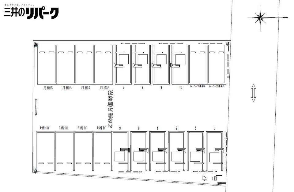 綾瀬７丁目第３の駐車配置図