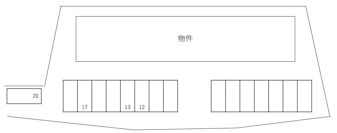 レインボーコート高瀬別駐車場の駐車配置図