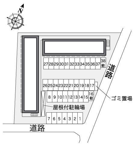 ＳＫＲ鳥栖(38239)の駐車配置図