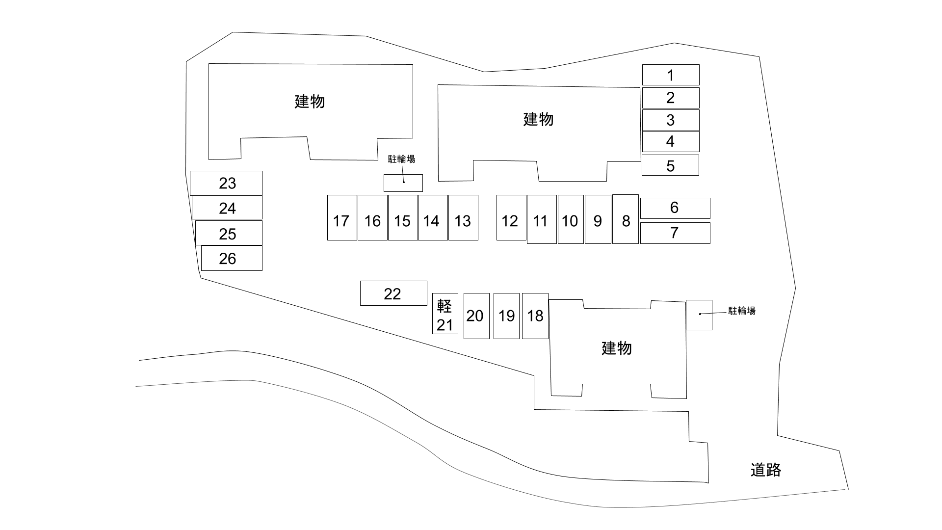 サニーフォーリストの駐車配置図