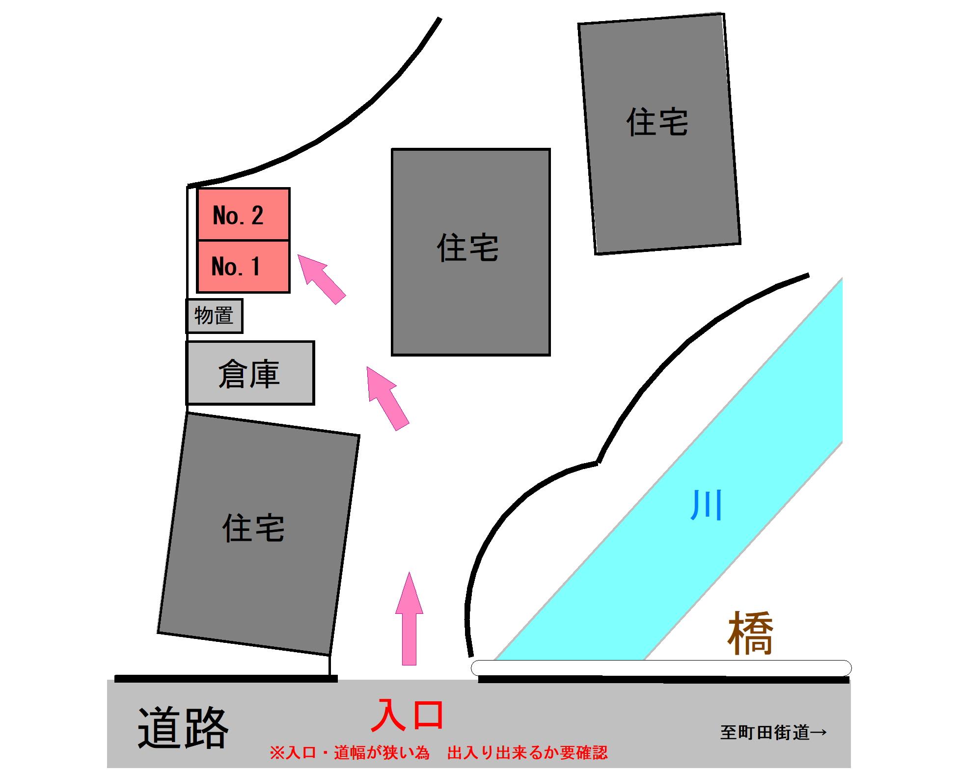 森山様駐車場の駐車配置図