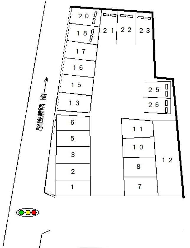 並木１丁目駐車場の駐車配置図