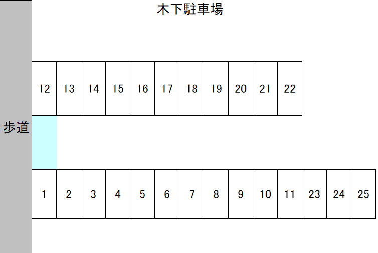 木下駐車場の駐車配置図