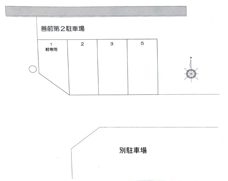 善前第２駐車場の駐車配置図