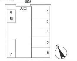 潮駐車場の駐車配置図