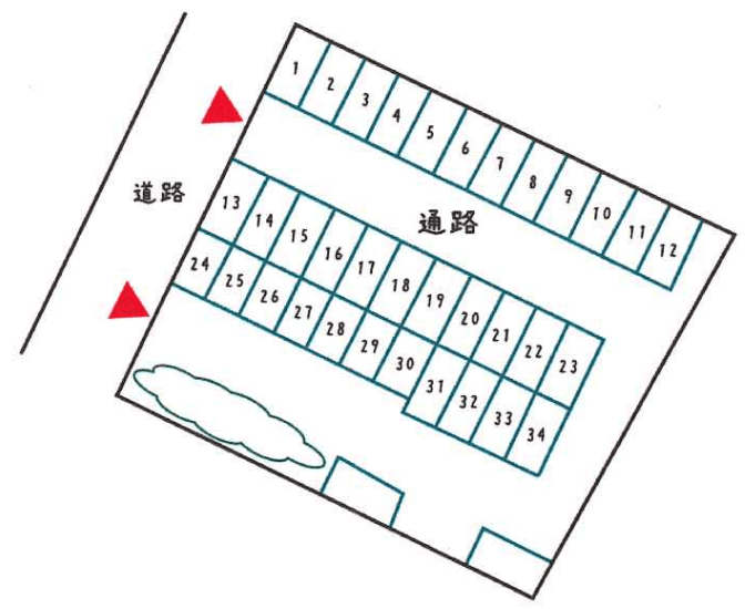 柏木町２５番の駐車配置図