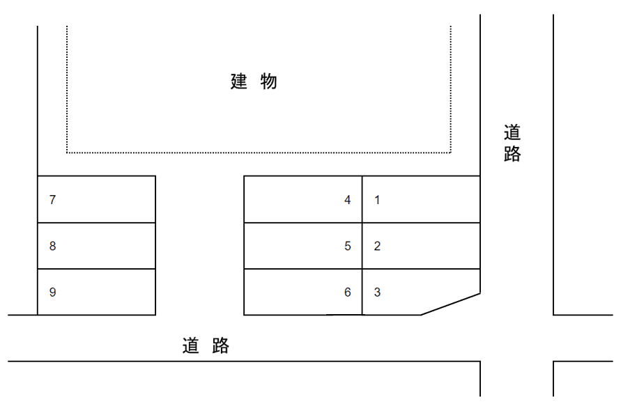 南平岸ビルパーキング駐車場の駐車配置図