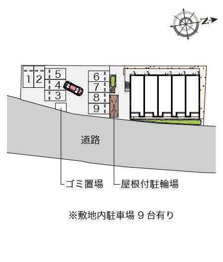 クレイノフェリオ高野口(56503)の駐車配置図