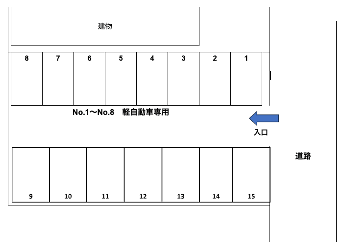 松永Ｍ駐車場の駐車配置図