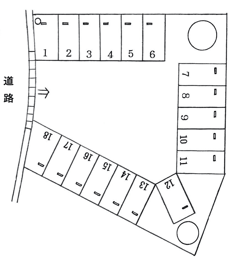 ＫＧパーキングの駐車配置図