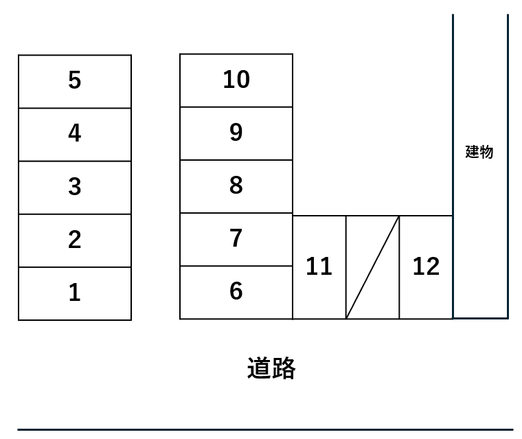 芳野パーキングの駐車配置図