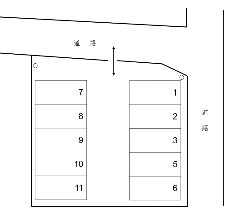 Ⅰ・パーキング№４５の駐車配置図