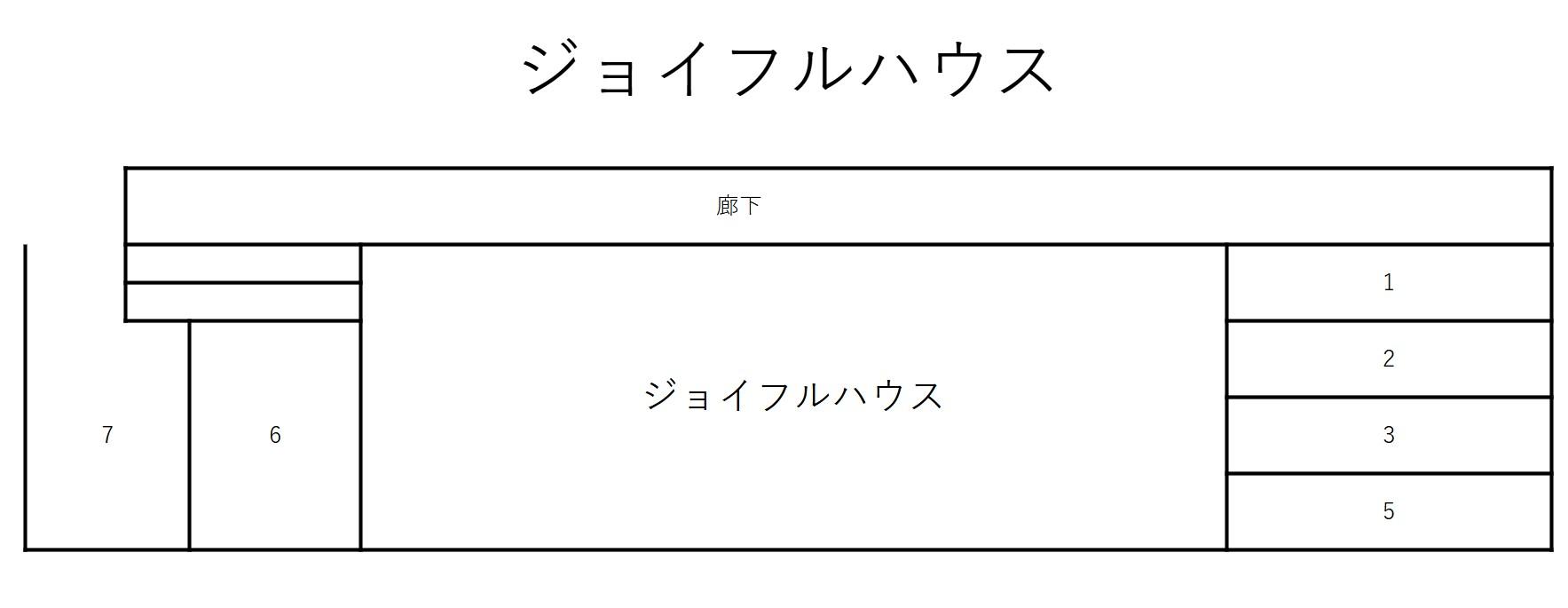 ジョイフルハウスの駐車配置図