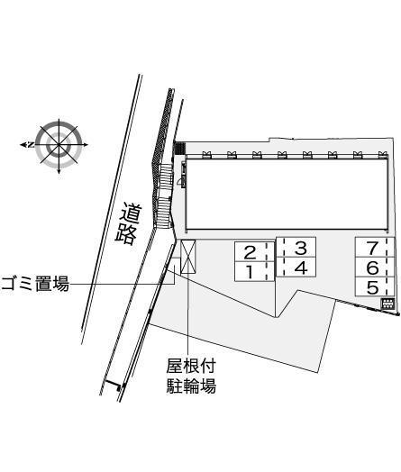 グリーンメール富野(42532)の駐車配置図