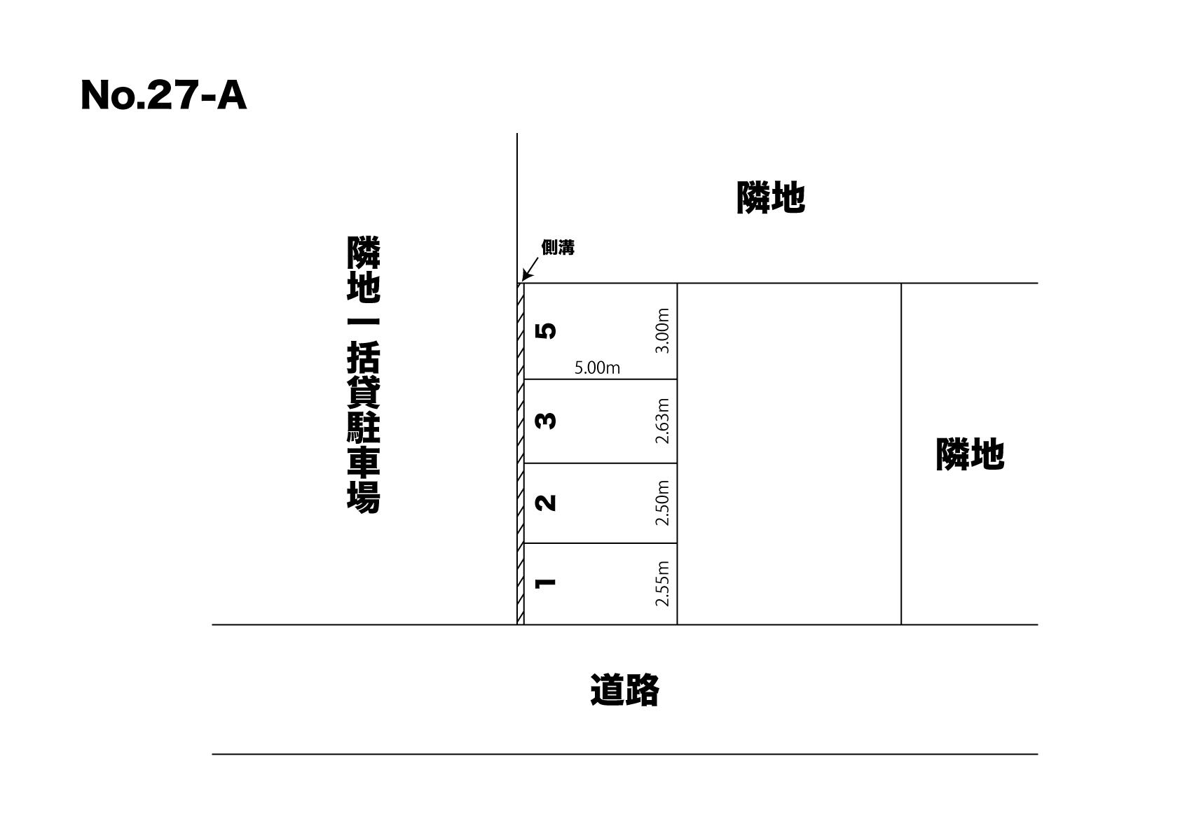 大貫駐車場（区画）（No.27）の駐車配置図