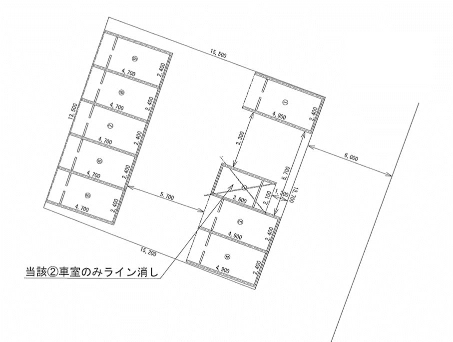 端詰町第2の駐車配置図