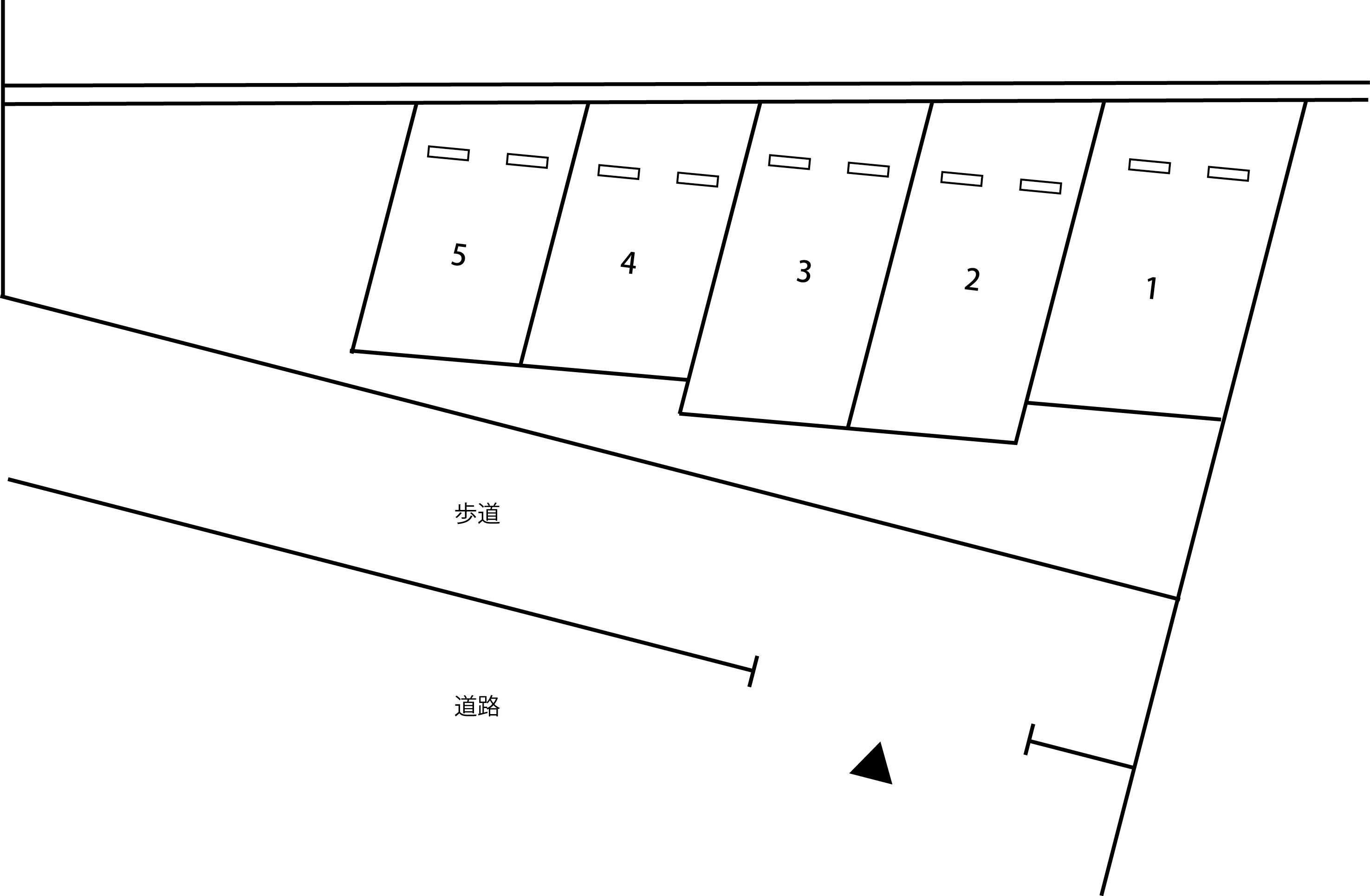 花咲1丁目駐車場②の駐車配置図
