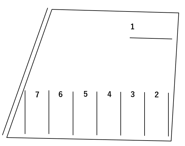 天王町駐車場の駐車配置図