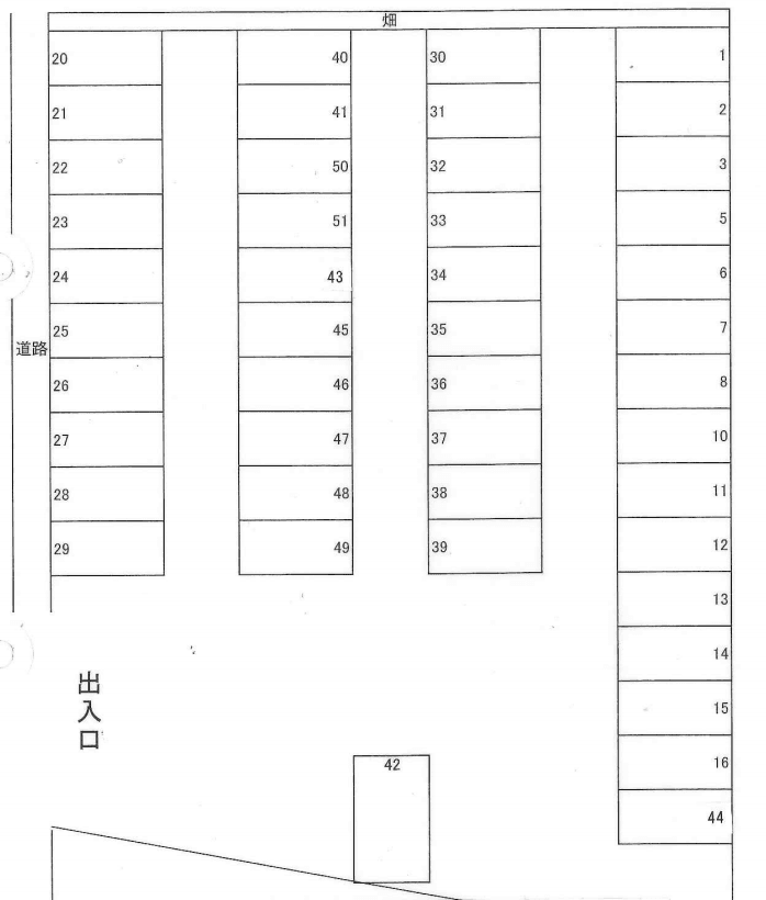 Ｋ・Mパーキングの駐車配置図