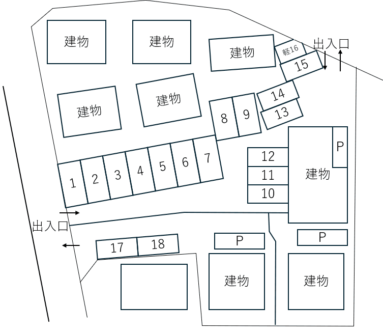 南大谷パーキングの駐車配置図