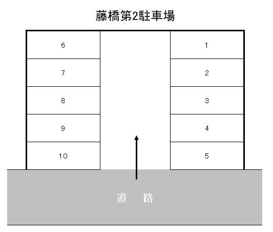 藤橋第２駐車場の駐車配置図