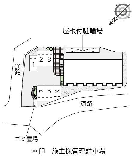 シャンブル門司(54641)の駐車配置図