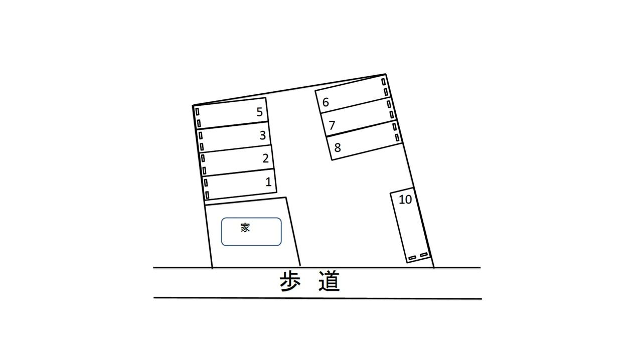 弥生町（鎌田）駐車場の駐車配置図