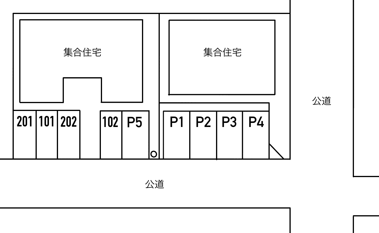 芳沢駐車場の駐車配置図