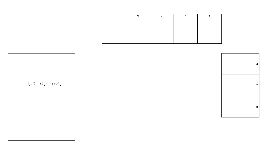 リバーバレー駐車場の駐車配置図
